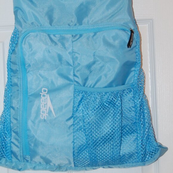 SPEEDO Baby Blue Ventilator Nylon Mesh Foldable BackPack/Travel Gym Bag - Picture 2 of 7